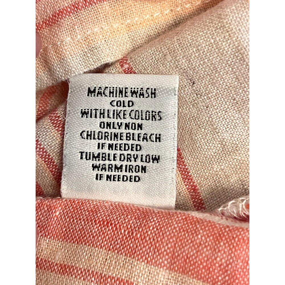 HABITAT Women's XL Linen Shirt Pink Patchwork Stripe Boxy Summer Beach Resort EU - Picture 9 of 9